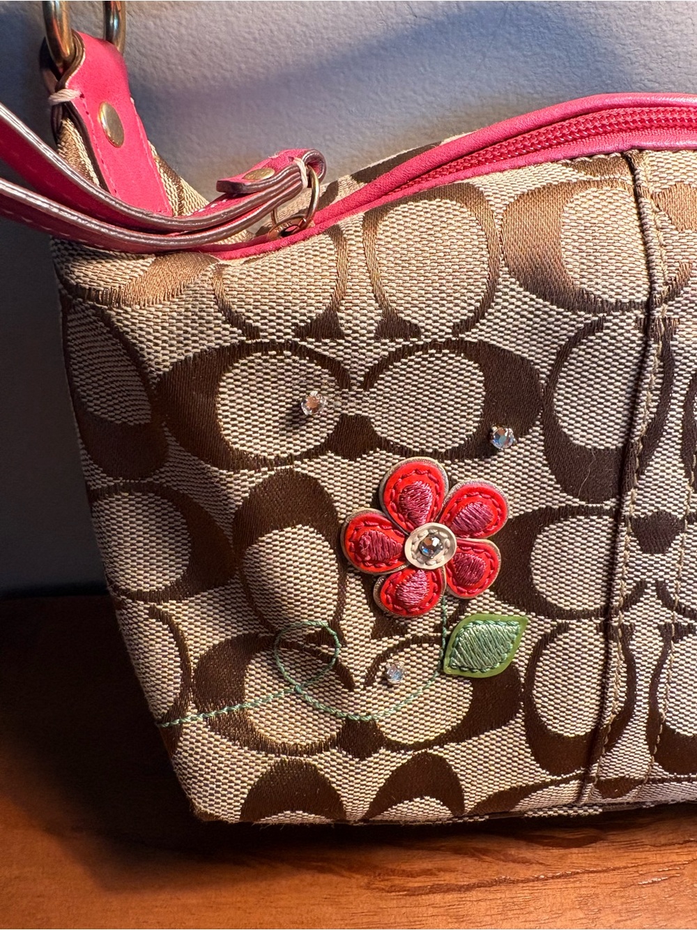 Coach Mini Floral Appliqué Handbag - Picture 2 of 10